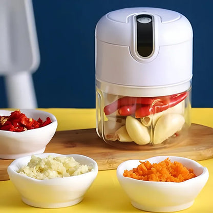 Mini Food Chopper – Portable Electric Vegetable & Meat Cutter with 3 Sharp Stainless Steel Blades,USB Rechargeable