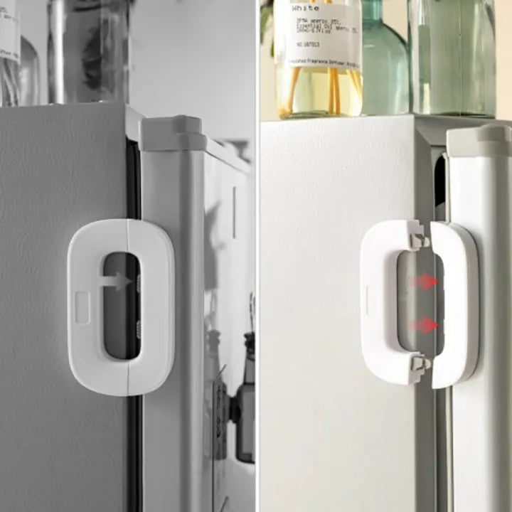 Fridge Lock Self-Adhesive Child Safety Door Locks Refrigerator Fridge Freezer Door Lock for Toddler Kids