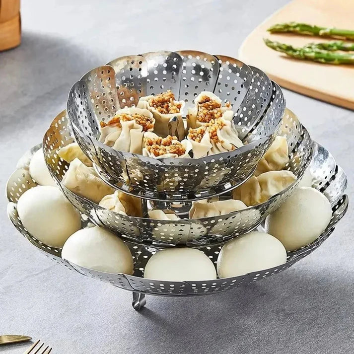 Stainless Steel Steamer Basket ( IMPORTED )