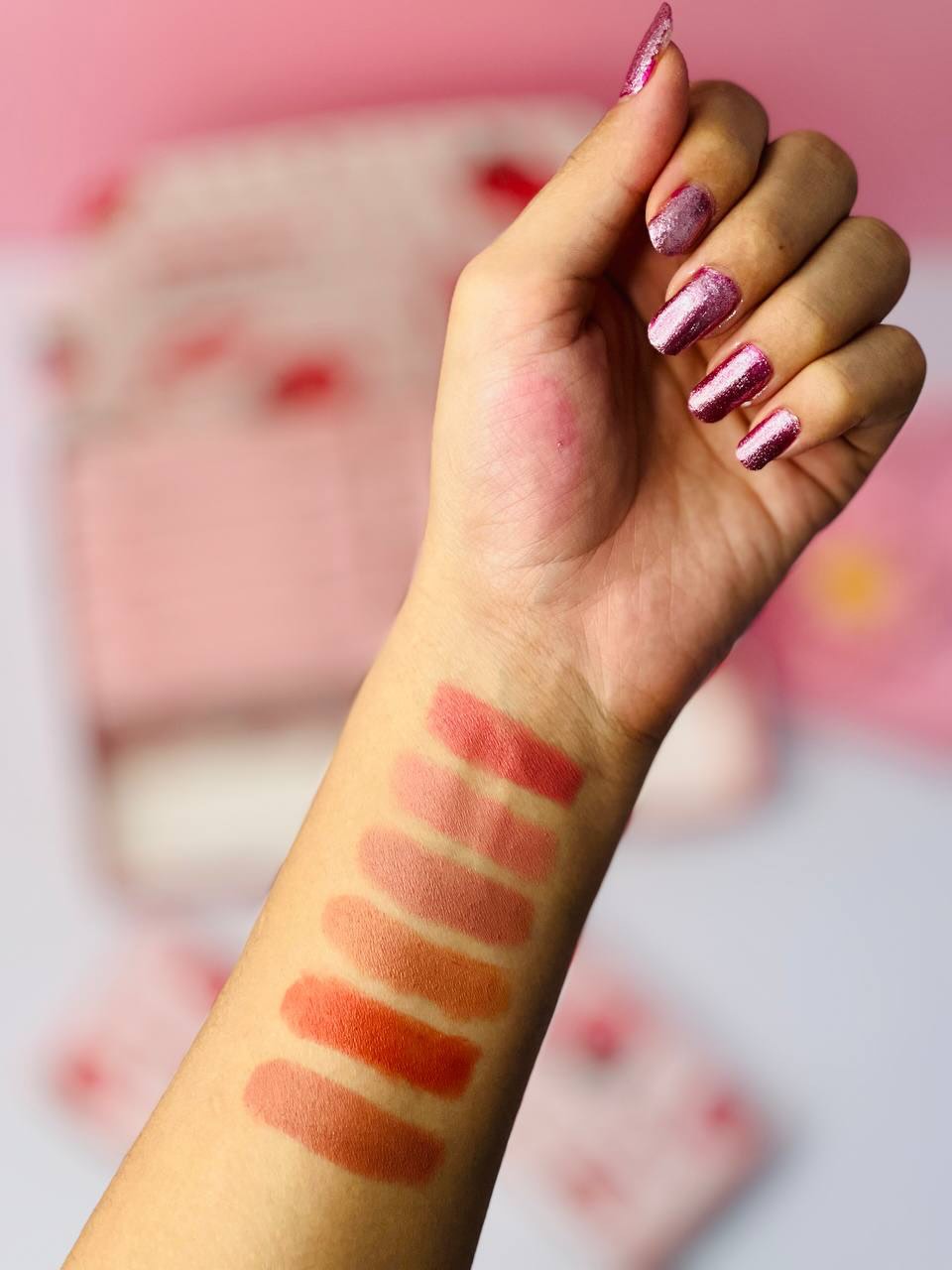 Dragon Ranee Colourme Mini Lipstick Set – Strawberry (6 Matte Shades | Long Lasting | Waterproof