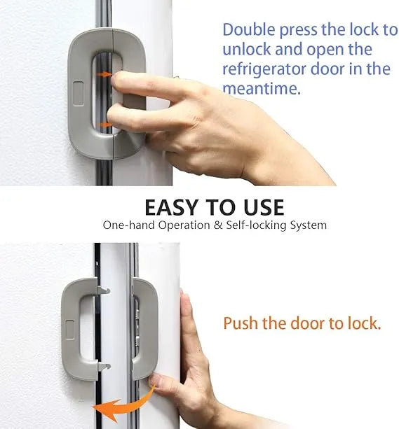 Fridge Lock Self-Adhesive Child Safety Door Locks Refrigerator Fridge Freezer Door Lock for Toddler Kids