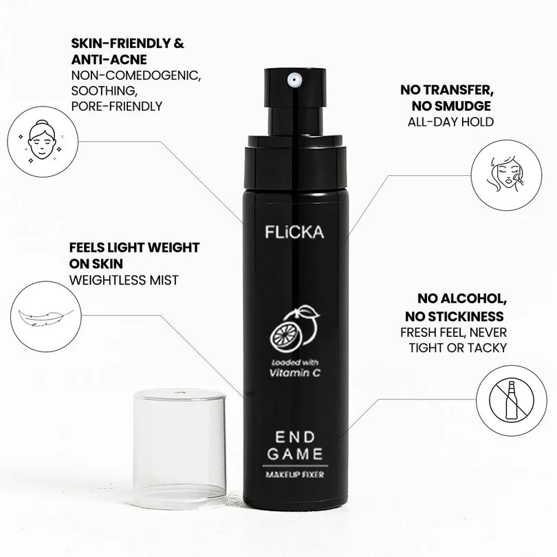 Flicka End Game Makeup Fixer - The Ultimate Vitamin C-Infused Setting Spray