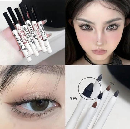 ZVEV Lazy Lower Eyelash Stamp Eyeliner Waterproof Sweatproof Combo Pack No Color Loss 2-in-1 Beginner Convenient