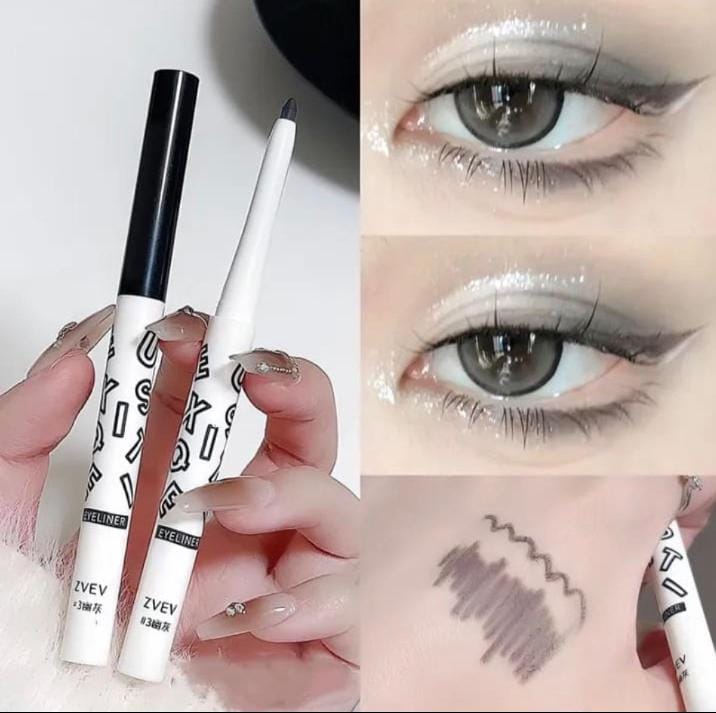 ZVEV Lazy Lower Eyelash Stamp Eyeliner Waterproof Sweatproof Combo Pack No Color Loss 2-in-1 Beginner Convenient
