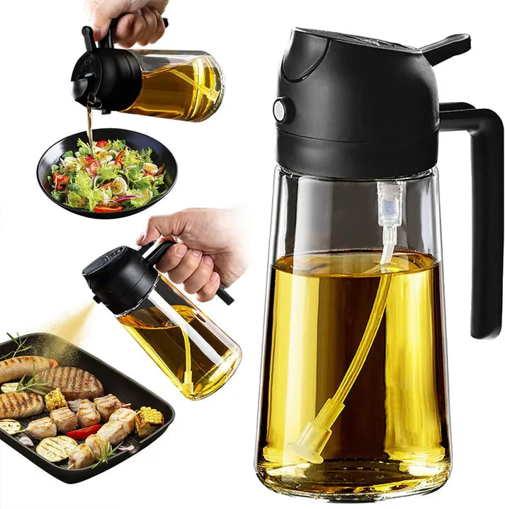 2 in 1 Glass Oil Sprayer & Dispenser