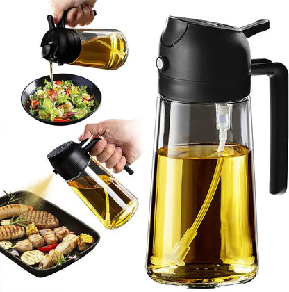 2 in 1 Glass Oil Sprayer & Dispenser